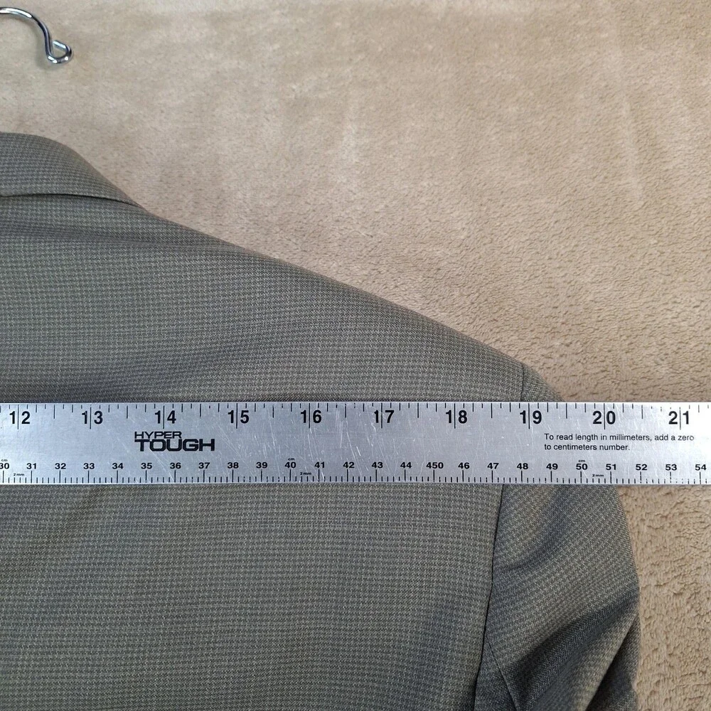 SHACK'S Suit Mens 40R Gray Check Single Vent 2 Btn 2 Piece 34x30 Formal USA